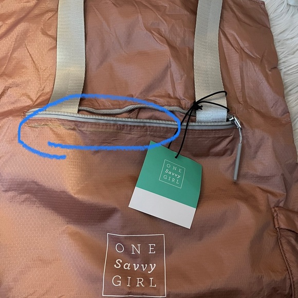 One Savvy Girl Foldable Backpack Rose Gold - Picture 2 of 6